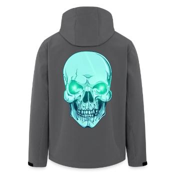 Crânes colorés dans le pastel et les objets - crâne - Veste softshell homme en polyester recyclé Stanley/Stella - noir - Dos - AI Model Male 185 light (185cm)