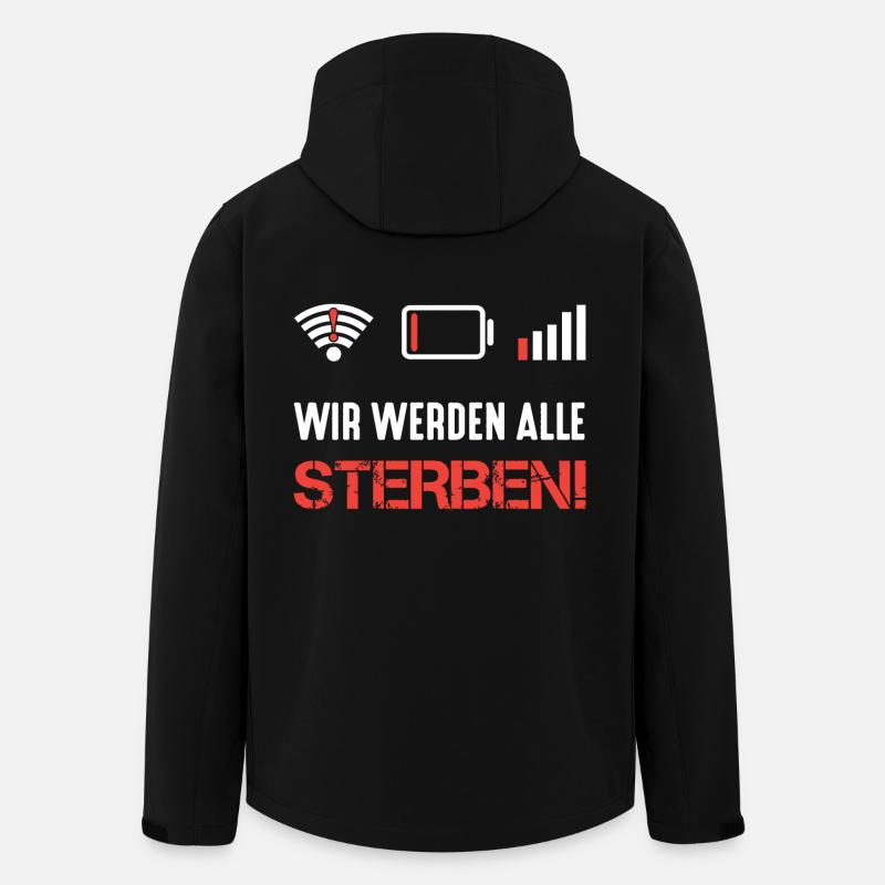 Kein Internet - Recycelte Männer Softshell-Jacke von Stanley/Stella - Schwarz