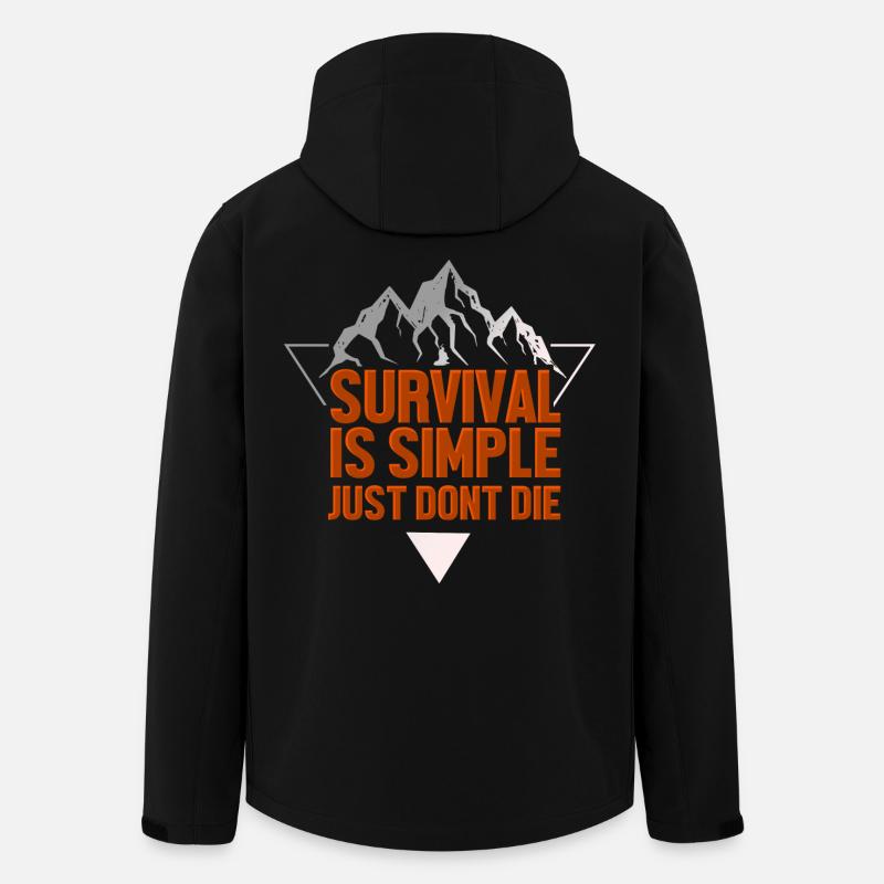 Prepper de survie en plein air - Veste softshell homme en polyester recyclé Stanley/Stella - noir