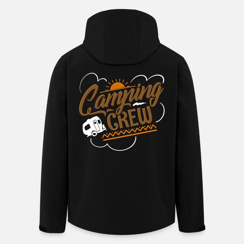 Camper Camping Crew Team - Recycelte Männer Softshell-Jacke von Stanley/Stella - Schwarz