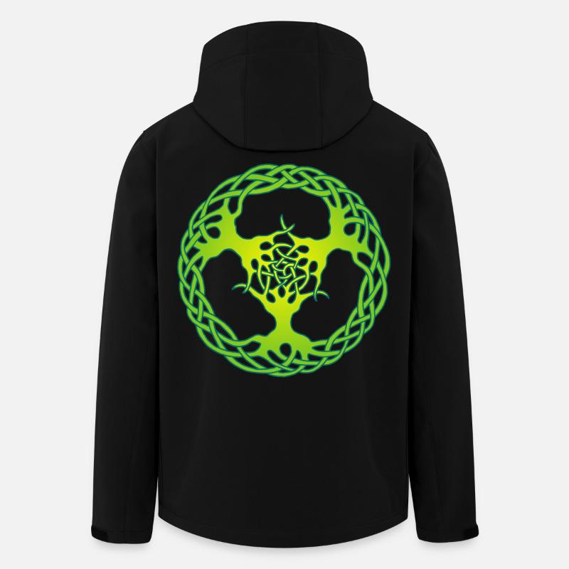 Links zur Natur - Recycelte Männer Softshell-Jacke von Stanley/Stella - Schwarz