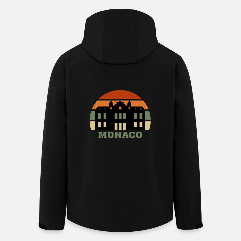Monaco City Skyline Monaco Landmark - Veste softshell homme en polyester recyclé Stanley/Stella - noir