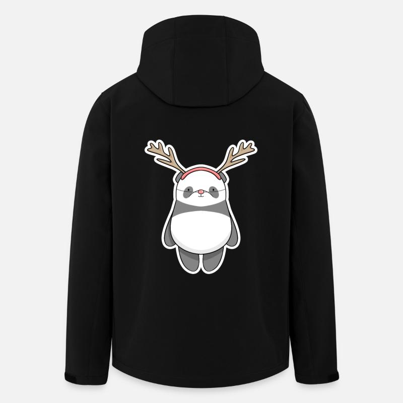 Christmas Panda - Men’s Recycled Softshell Jacket by Stanley/Stella - black