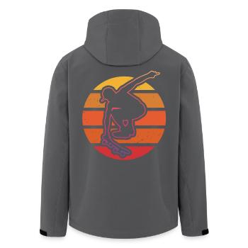 Skateboarder - Men’s Recycled Softshell Jacket by Stanley/Stella - black - Back - AI Model Male 185 light (185cm)