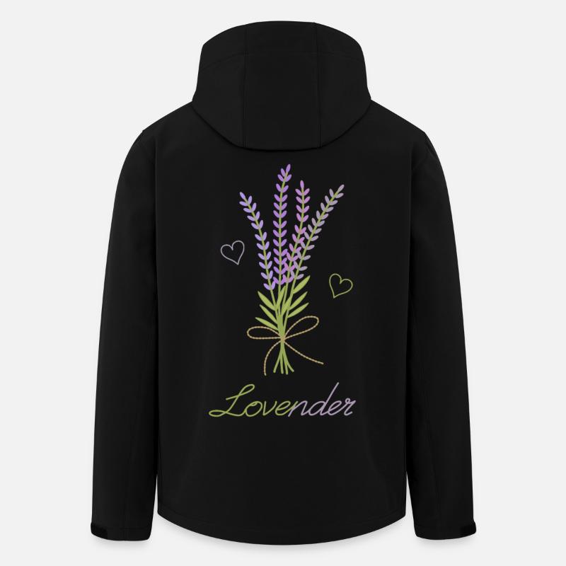 Liebe und Lavendel – Lovender - Recycelte Männer Softshell-Jacke von Stanley/Stella - Schwarz