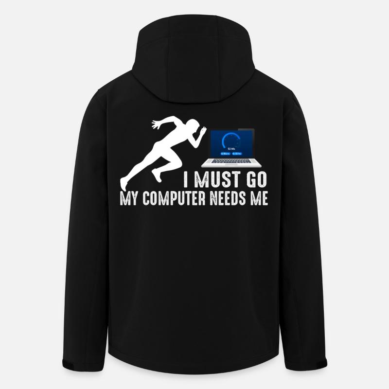 Tech Sprint: Mein Computer braucht mich - Recycelte Männer Softshell-Jacke von Stanley/Stella - Schwarz