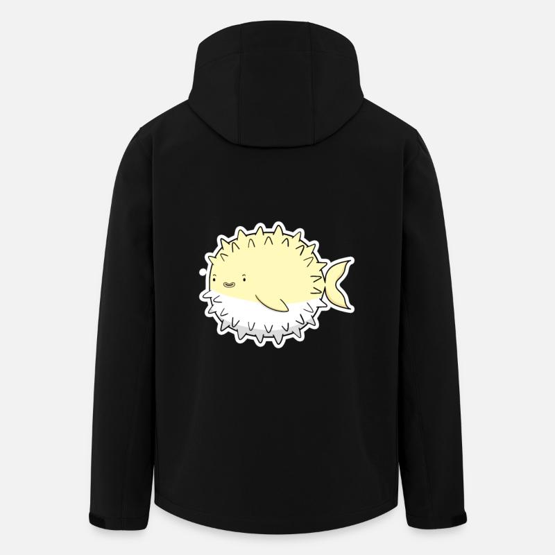 Puffer fish - Men’s Recycled Softshell Jacket by Stanley/Stella - black
