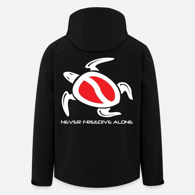 freedive turtle - Men’s Recycled Softshell Jacket by Stanley/Stella - black