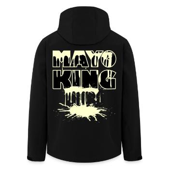 Mayo King - Mayonnaise verschüttet - Recycelte Männer Softshell-Jacke von Stanley/Stella - Schwarz - Hinten - AI Model Male 185 light (185cm)