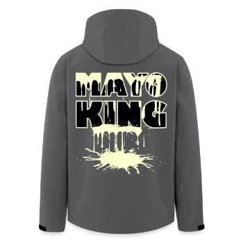 Mayo King - Mayonnaise spilled - Men’s Recycled Softshell Jacket by Stanley/Stella - anthracite - Back - AI Model Male 185 light (185cm)