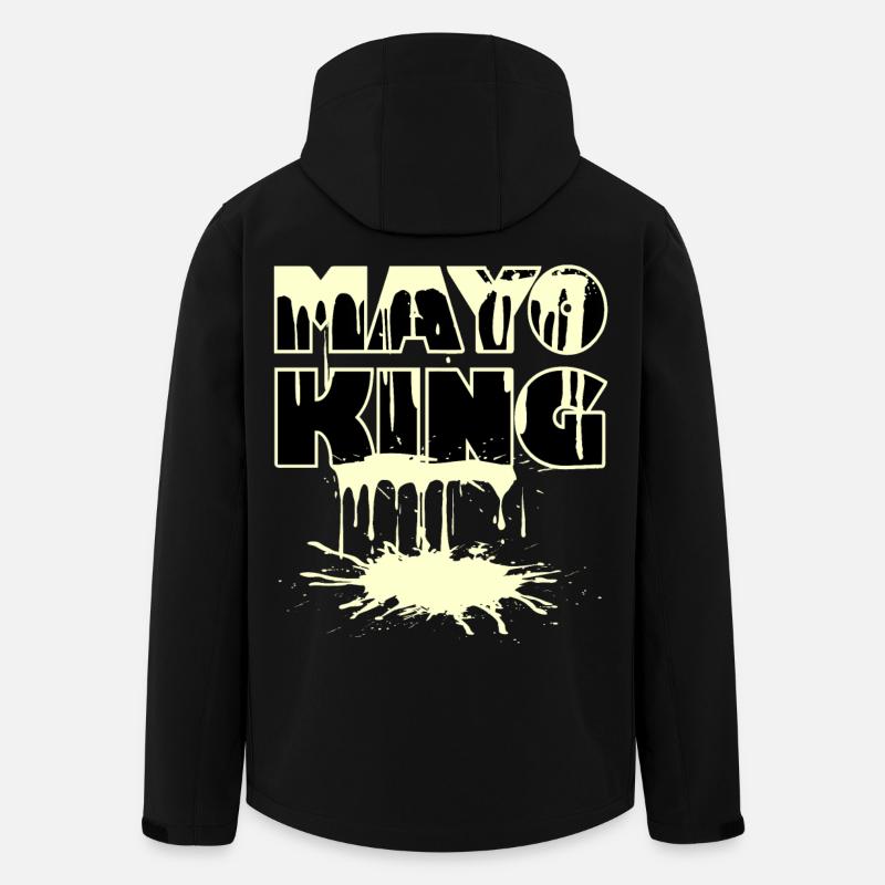 Mayo King - Mayonnaise renversée - Veste softshell homme en polyester recyclé Stanley/Stella - noir