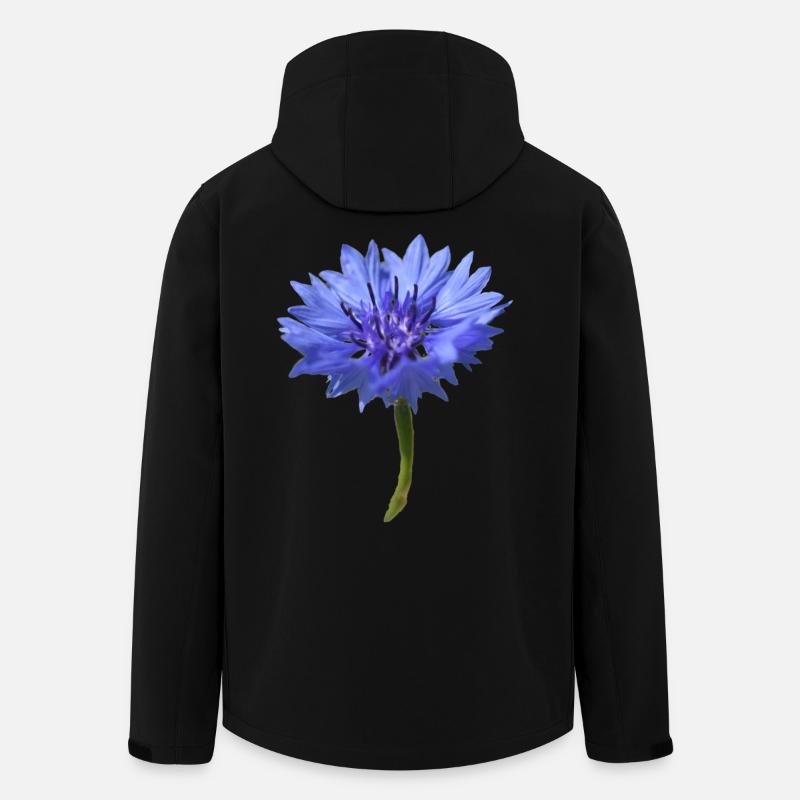 Blaue Kornblume - Recycelte Männer Softshell-Jacke von Stanley/Stella - Schwarz