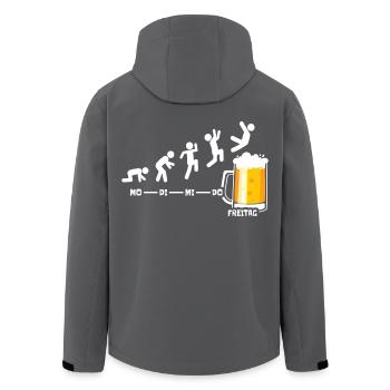 Beer Week Friday Weekend Cool Beer Gift - Men’s Recycled Softshell Jacket by Stanley/Stella - black - Back - AI Model Male 185 light (185cm)
