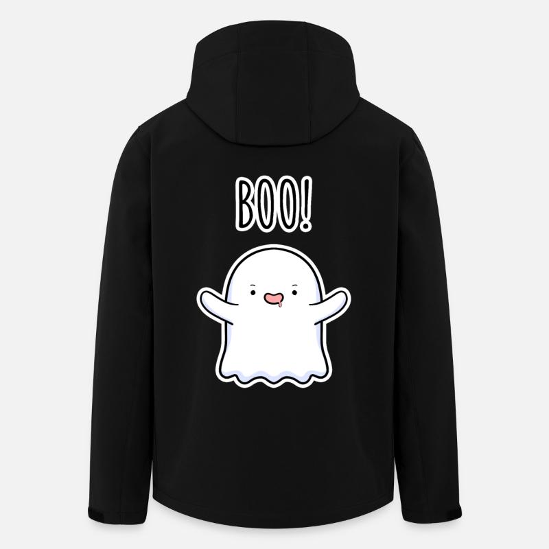 Boo Geist – Süßer Halloween Ghost - Recycelte Männer Softshell-Jacke von Stanley/Stella - Schwarz