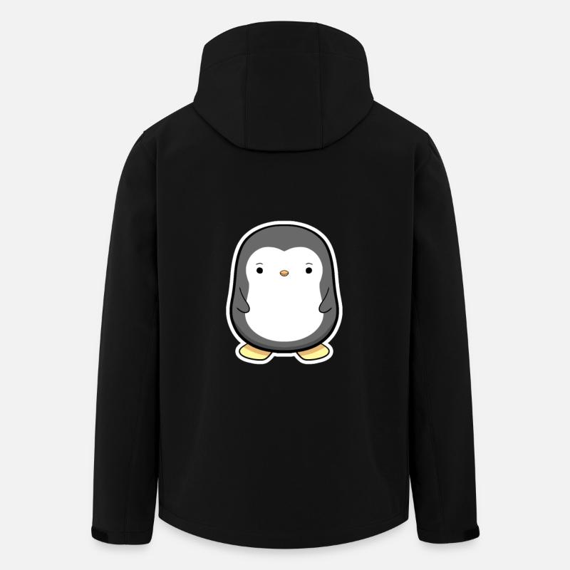 Little Penguin Cartoon Sticker - Men’s Recycled Softshell Jacket by Stanley/Stella - black