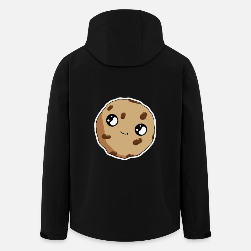 Cookie Smile Cartoon Cookie - Men’s Recycled Softshell Jacket by Stanley/Stella - black