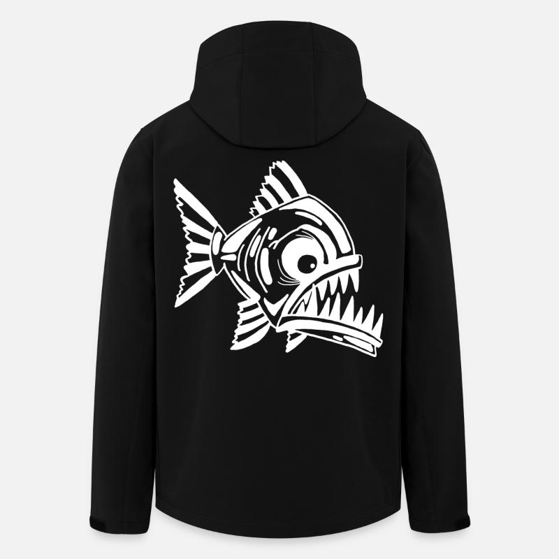 Carnivorous white fish - Men’s Recycled Softshell Jacket by Stanley/Stella - black