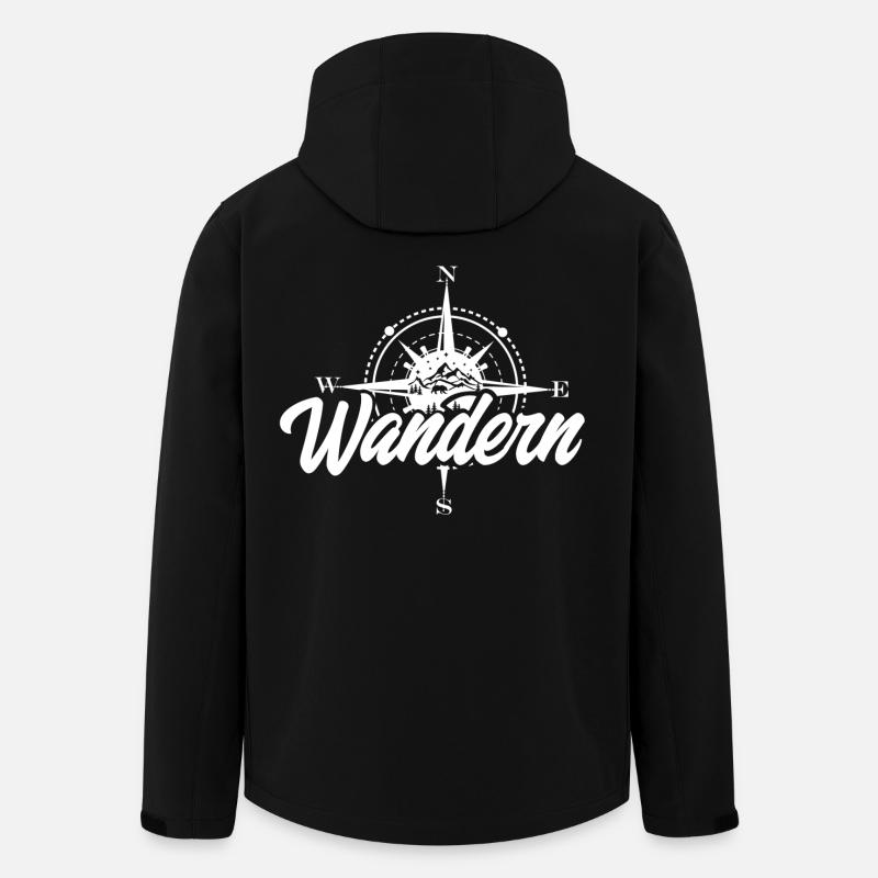Wandern - Recycelte Männer Softshell-Jacke von Stanley/Stella - Schwarz