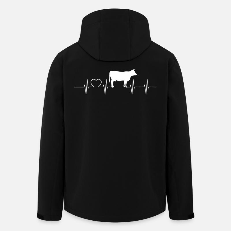 Kuh Herzschlag Landwirt - Recycelte Männer Softshell-Jacke von Stanley/Stella - Schwarz