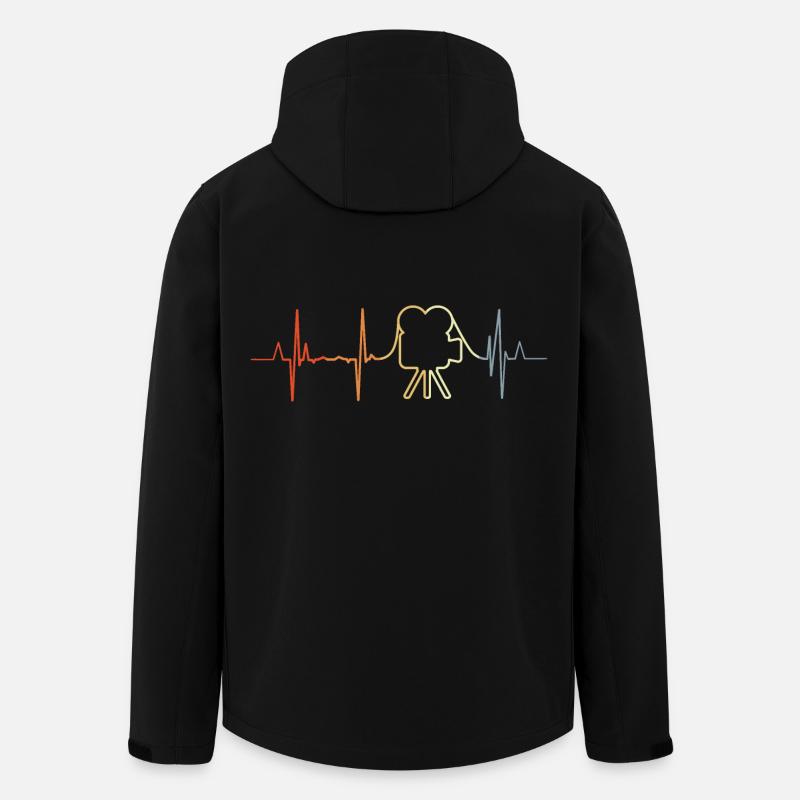 Videokamera Herzschlag - Recycelte Männer Softshell-Jacke von Stanley/Stella - Schwarz