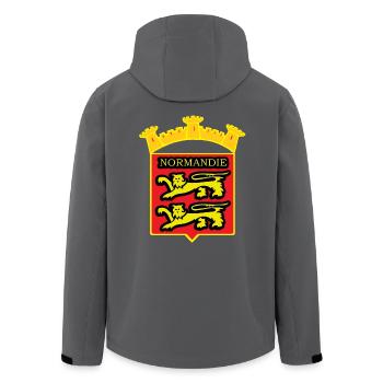 LION DE NORMANDIE - Veste softshell homme en polyester recyclé Stanley/Stella - noir - Dos - AI Model Male 185 light (185cm)