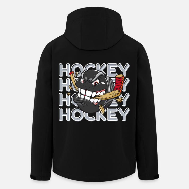 Wild Hockey Puck - Men’s Recycled Softshell Jacket by Stanley/Stella - black