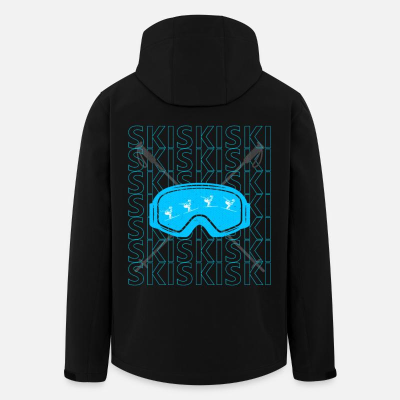 Ski ski goggles skiing - Men’s Recycled Softshell Jacket by Stanley/Stella - black