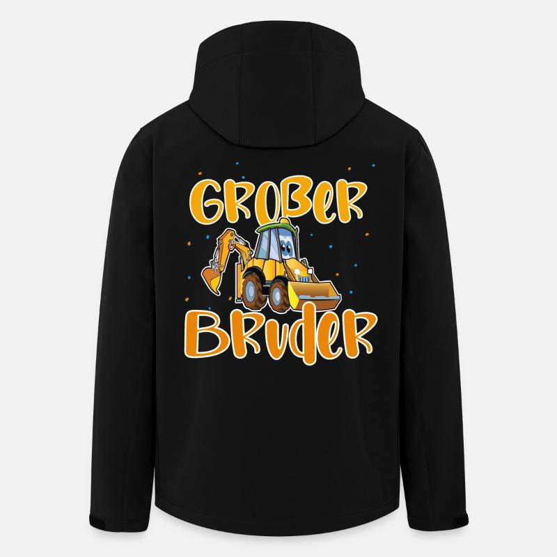 Großer Bruder Bagger - Recycelte Männer Softshell-Jacke von Stanley/Stella - Schwarz