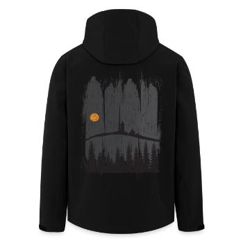 Montagnes du Harz - Cadeau de randonnée du Harz Brocken - Veste softshell homme en polyester recyclé Stanley/Stella - noir - Dos - AI Model Male 185 light (185cm)