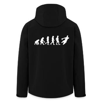 Évolution du Handball : Joueur de Handball Cadeau Drôle - Veste softshell homme en polyester recyclé Stanley/Stella - noir - Dos - AI Model Male 185 light (185cm)