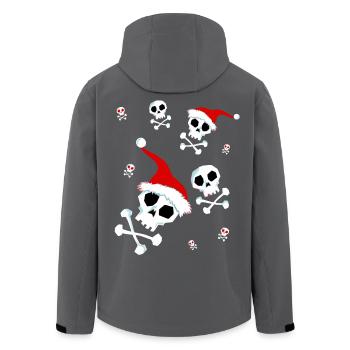 Weihnachtsschädel Santa Schädel - Recycelte Männer Softshell-Jacke von Stanley/Stella - Schwarz - Hinten - AI Model Male 185 light (185cm)