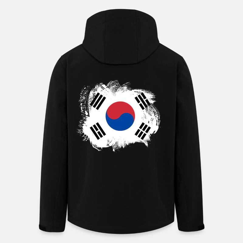 SouthKorea-Flagge - Recycelte Männer Softshell-Jacke von Stanley/Stella - Schwarz
