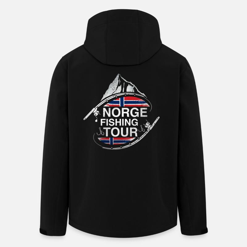 Norge Fishing Tour - Recycelte Männer Softshell-Jacke von Stanley/Stella - Schwarz