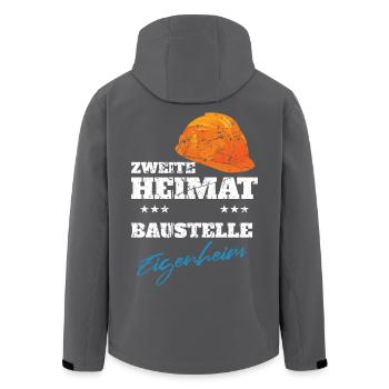 Eigenheim Haus Traumhaus - Bauherr Bauherrin - Recycelte Männer Softshell-Jacke von Stanley/Stella - Schwarz - Hinten - AI Model Male 185 light (185cm)