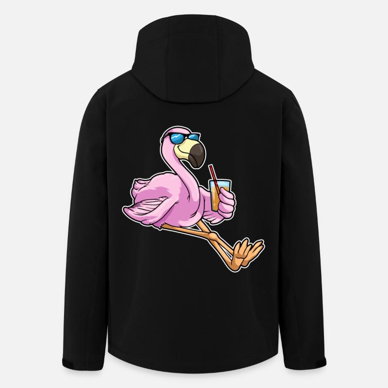Flamingo Sonnenbrille - Recycelte Männer Softshell-Jacke von Stanley/Stella - Schwarz