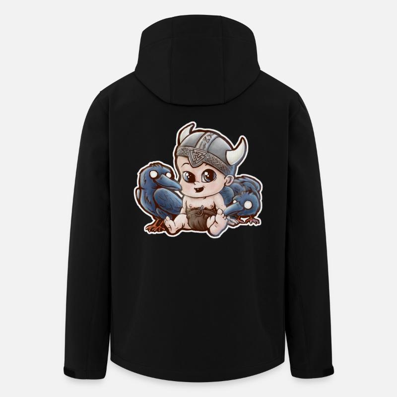 Odin Wikinger Baby - Recycelte Männer Softshell-Jacke von Stanley/Stella - Schwarz