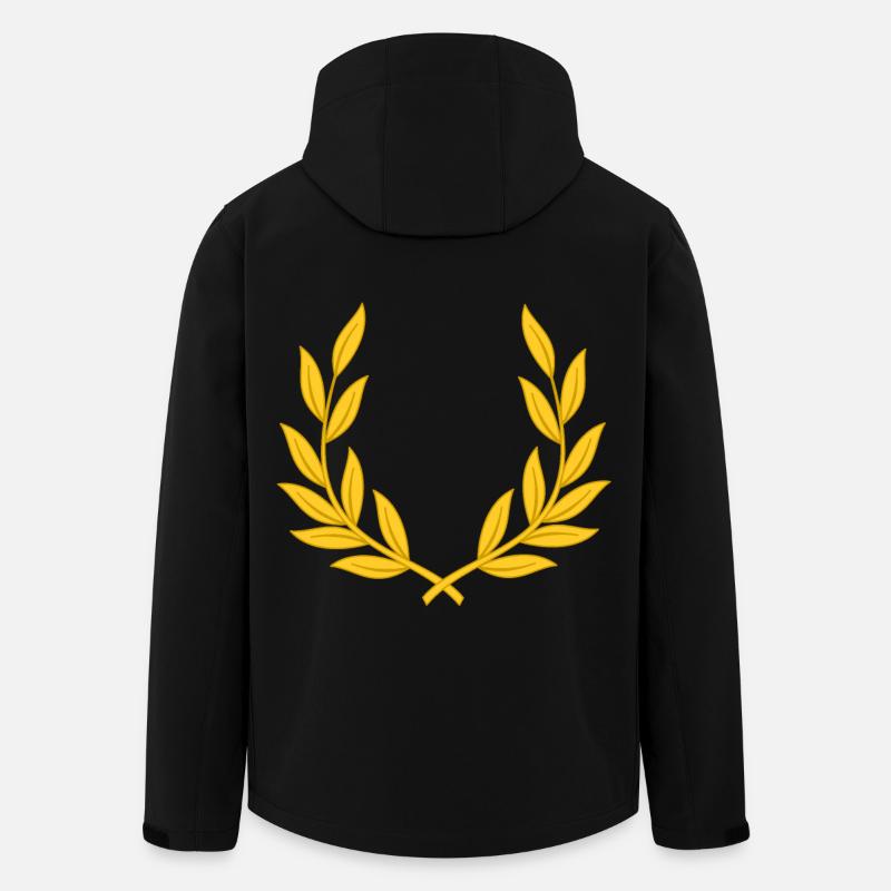 Lorbeerkranz Sieg Gewinnen Sport golden Sieg Siege - Recycelte Männer Softshell-Jacke von Stanley/Stella - Schwarz