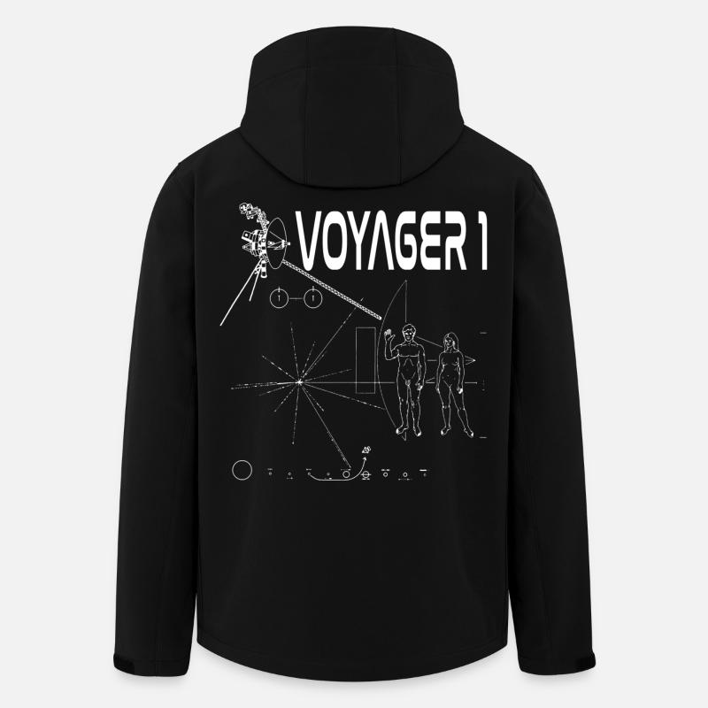 Voyager 1 space probe white - Men’s Recycled Softshell Jacket by Stanley/Stella - black