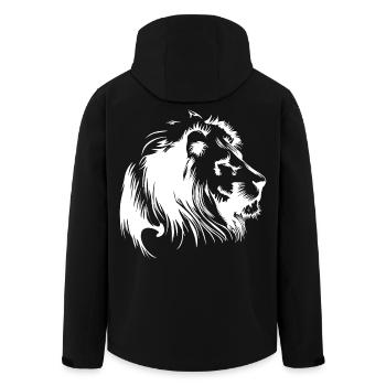 Lion - Men’s Recycled Softshell Jacket by Stanley/Stella - black - Back - AI Model Male 185 light (185cm)