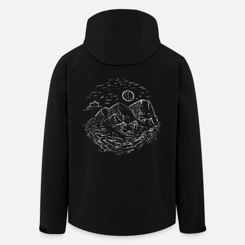 Berge Natur - Recycelte Männer Softshell-Jacke von Stanley/Stella - Schwarz