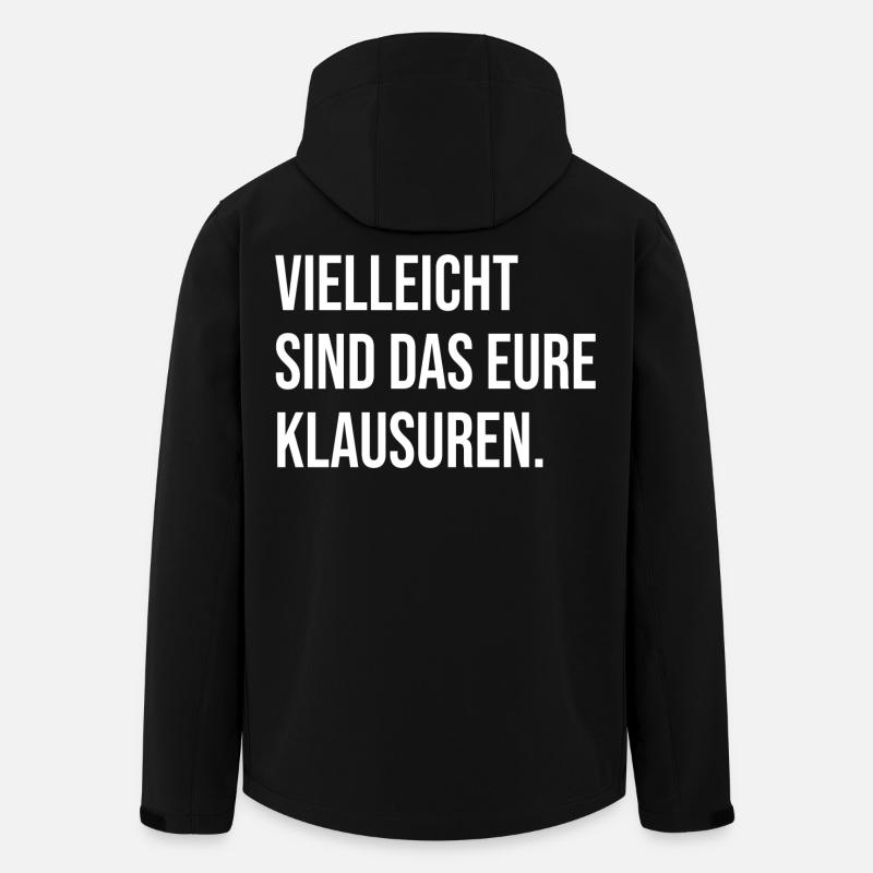Klausuren? (Weiß) - Recycelte Männer Softshell-Jacke von Stanley/Stella - Schwarz