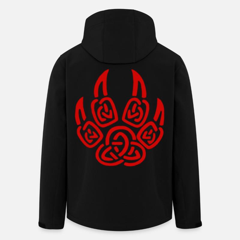 Rote Wikinger Wolfskrallen - Recycelte Männer Softshell-Jacke von Stanley/Stella - Schwarz