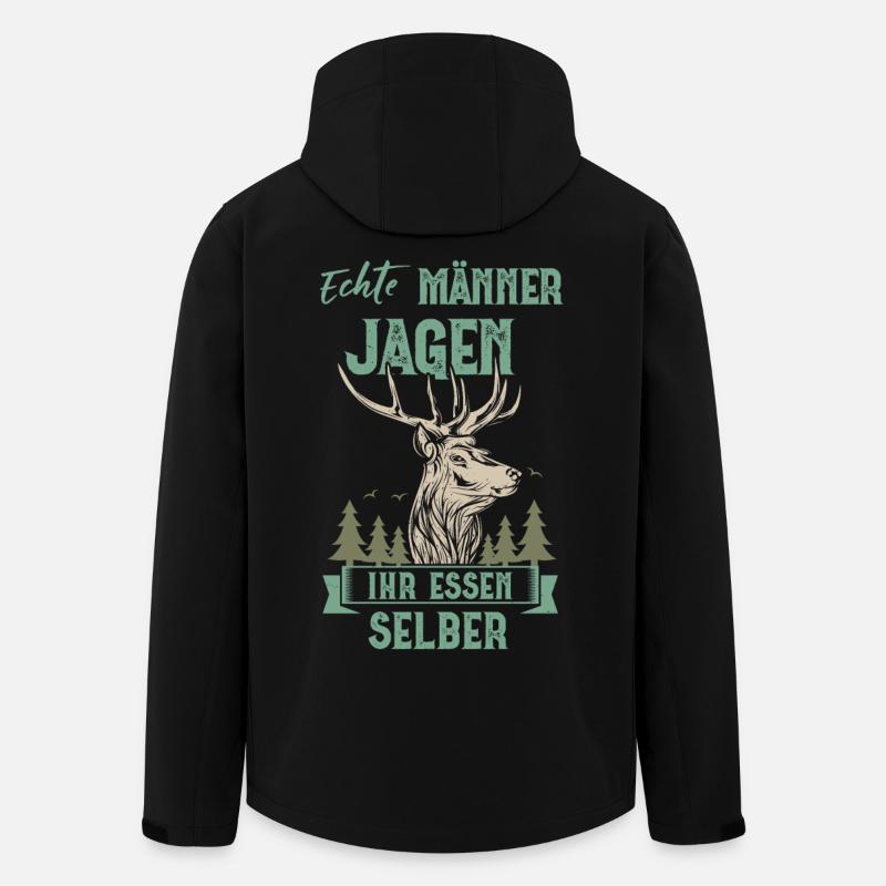 Jäger Männer  - Recycelte Männer Softshell-Jacke von Stanley/Stella - Schwarz