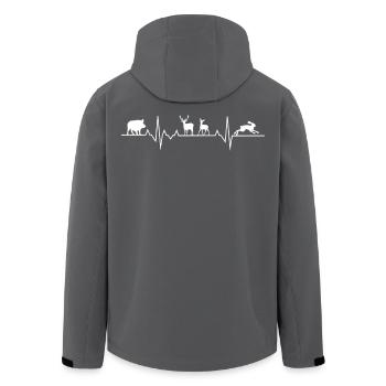 Heartbeat Hunting Hunter Forest - Men’s Recycled Softshell Jacket by Stanley/Stella - black - Back - AI Model Male 185 light (185cm)