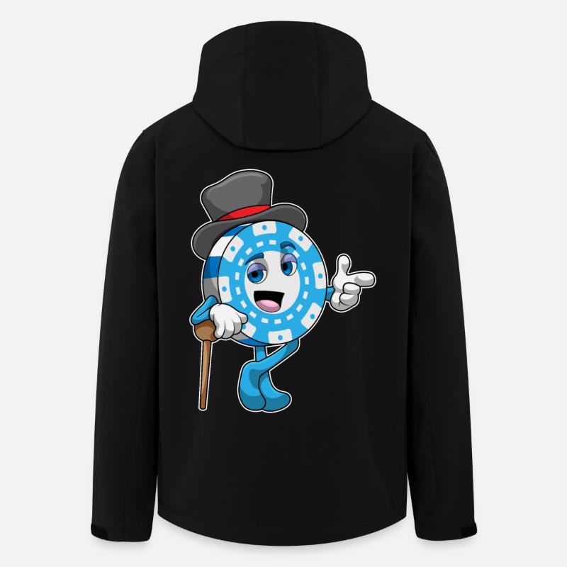 Pokern mit Pokerchips - Recycelte Männer Softshell-Jacke von Stanley/Stella - Schwarz