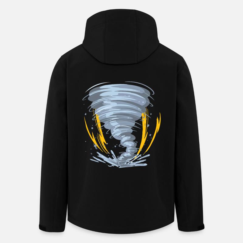 Tornade Hurricane Windsturm Idée cadeau - Veste softshell homme en polyester recyclé Stanley/Stella - noir