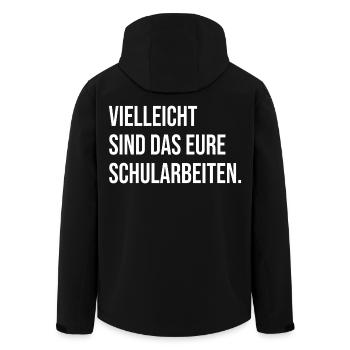 Vielleicht sind das eure Schularbeiten. (weiß) - Recycelte Männer Softshell-Jacke von Stanley/Stella - Schwarz - Hinten - AI Model Male 185 light (185cm)