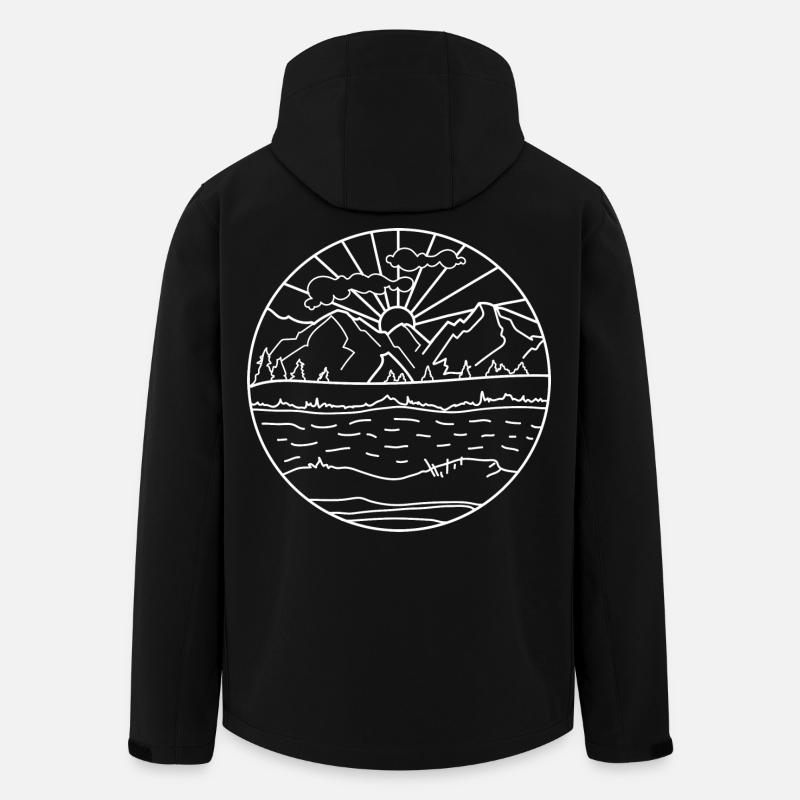 Berge Symbol - Recycelte Männer Softshell-Jacke von Stanley/Stella - Schwarz
