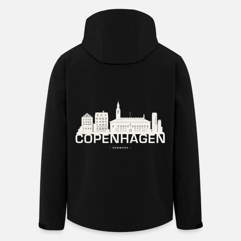 Copenhagen Copenhagen skyline - Men’s Recycled Softshell Jacket by Stanley/Stella - black