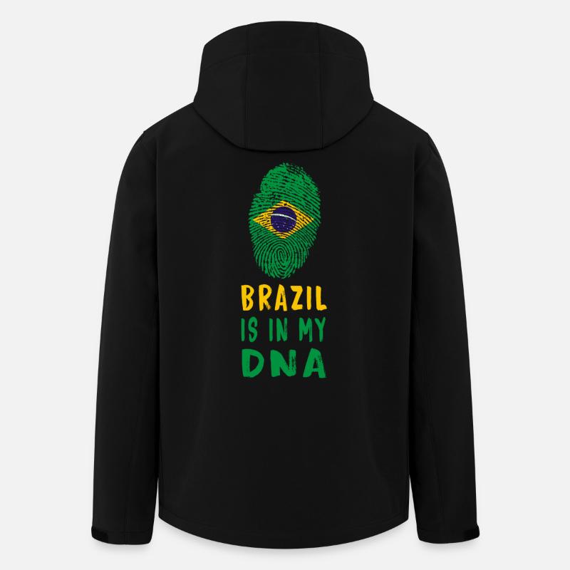 Brasilien ist in meiner DNA Design / Geschenkidee - Recycelte Männer Softshell-Jacke von Stanley/Stella - Schwarz